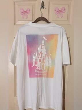 NEW Tokyo Disney Resort 40th Anniversary Dream Go Round White T-shirt Size M-L
